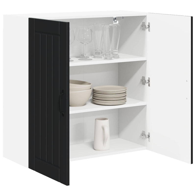 vidaXL Kitchen Cabinet Black 80 x 31 x 80 cm Engineered Wood