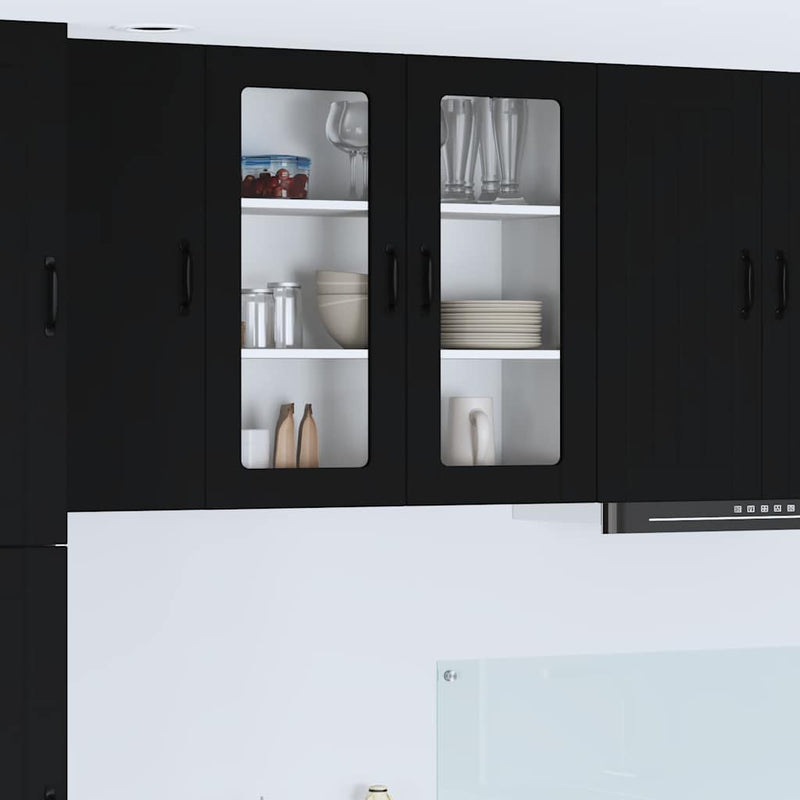 vidaXL Kitchen Cabinet Black 80 x 31 x 80 cm Engineered Wood