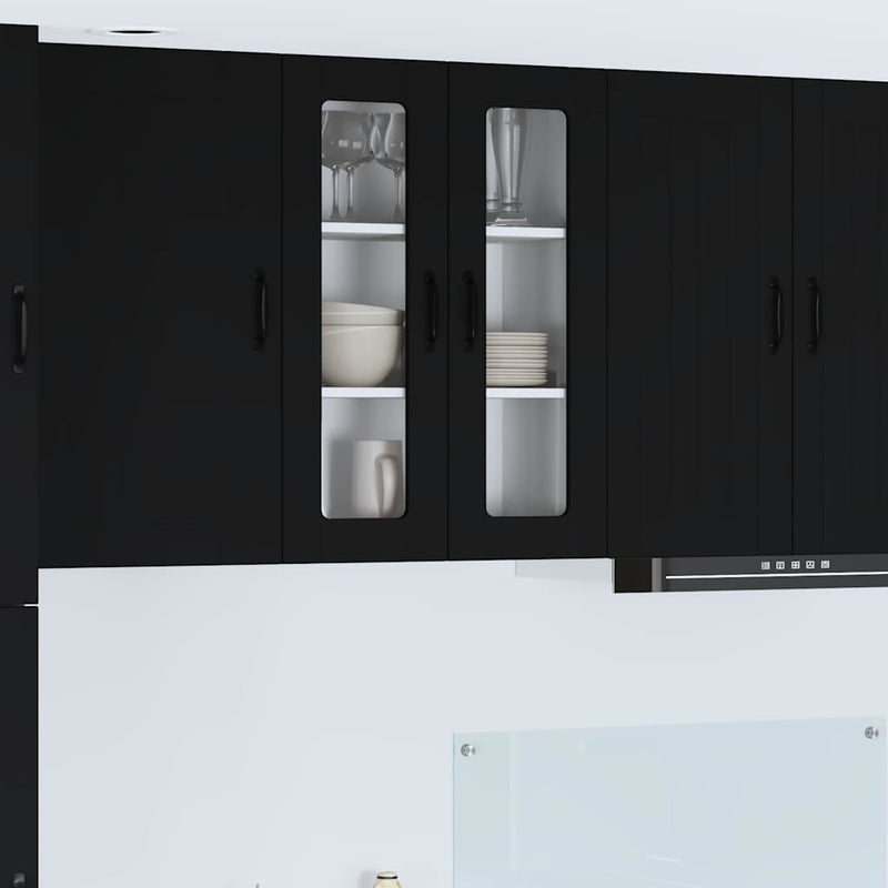 vidaXL Kitchen Cabinet Black 60 x 31 x 80 cm Engineered Wood