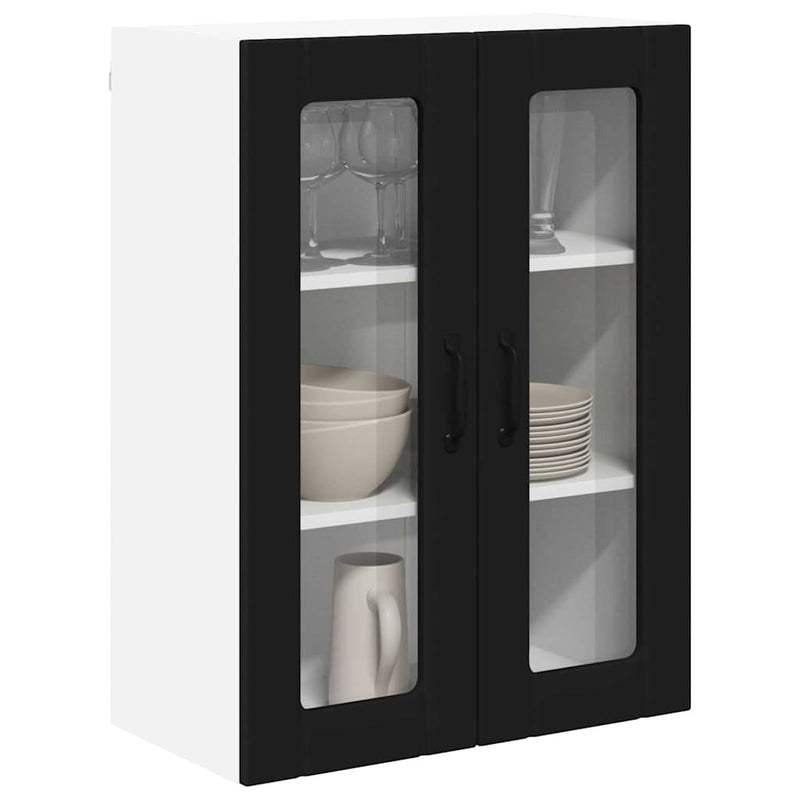 vidaXL Kitchen Cabinet Black 60 x 31 x 80 cm Engineered Wood