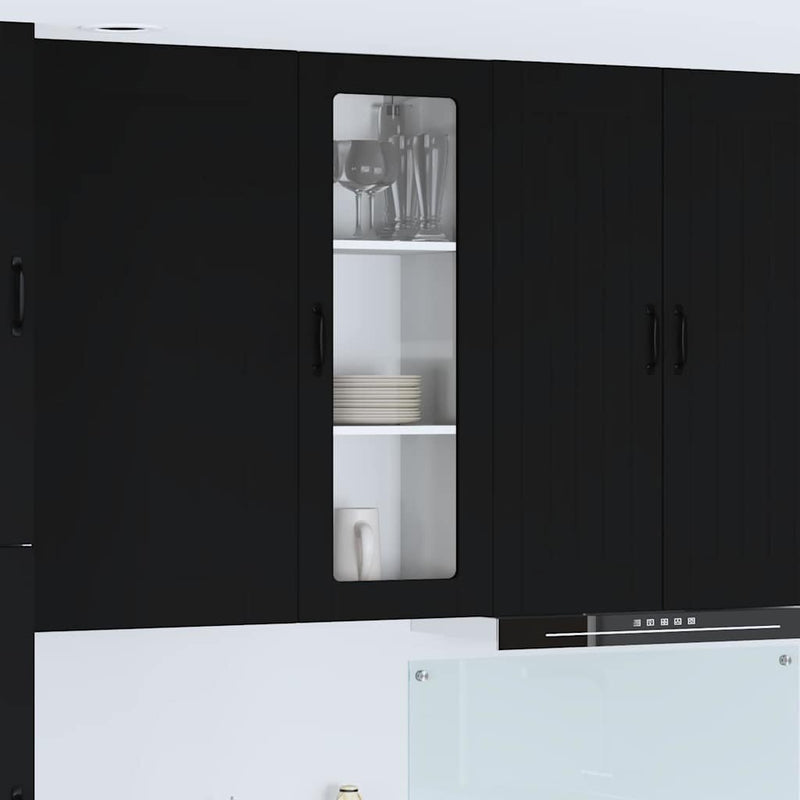 vidaXL Kitchen Cabinet Black 40 x 31 x 100 cm Engineered Wood