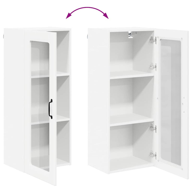 vidaXL Kitchen Cabinet High Gloss White 40 x 31 x 100 cm