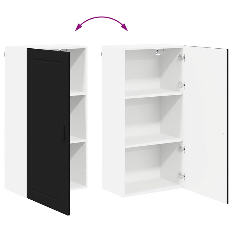 vidaXL Kitchen Cabinet Black 50 x 31 x 100 cm Engineered Wood