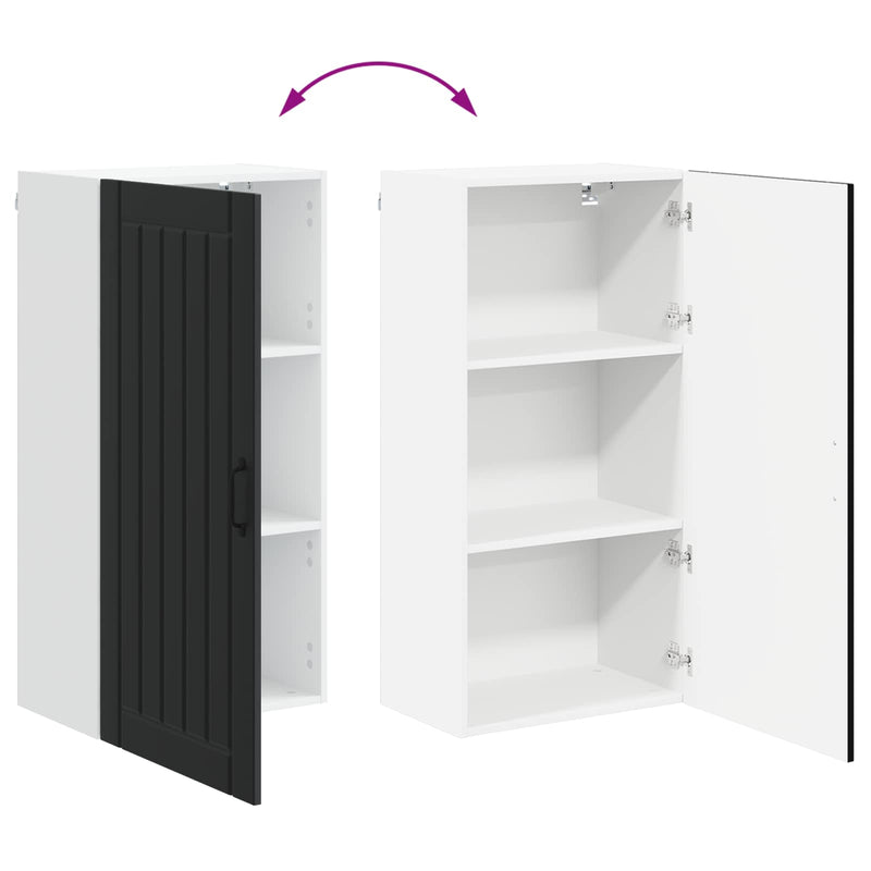 vidaXL Kitchen Cabinet Black 50 x 31 x 100 cm Engineered Wood