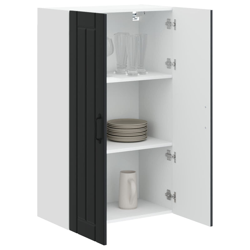 vidaXL Kitchen Cabinet Black 60 x 31 x 100 cm Engineered Wood