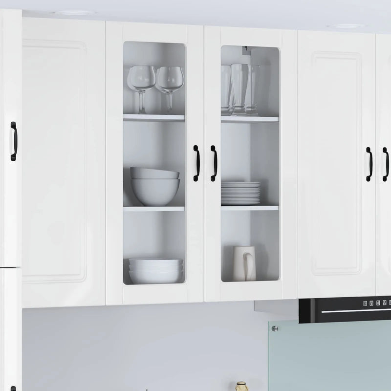 Kitchen Wall Cabinet Lucca High Gloss White 80 x 31 x 100 cm