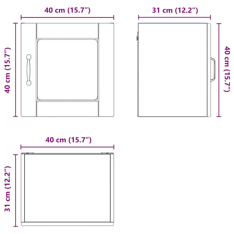 vidaXL Kitchen Cabinet with Door White 40 x 31 x 40 cm Engineered Wood