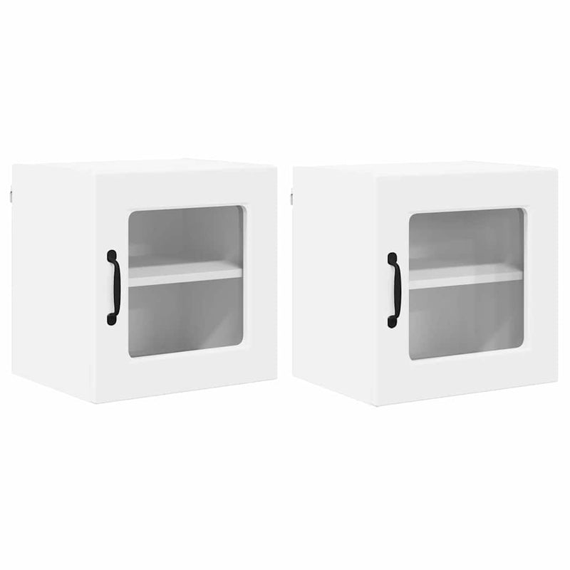 vidaXL Kitchen Cabinet 2 pcs White 40 x 31 x 40 cm Engineered Wood