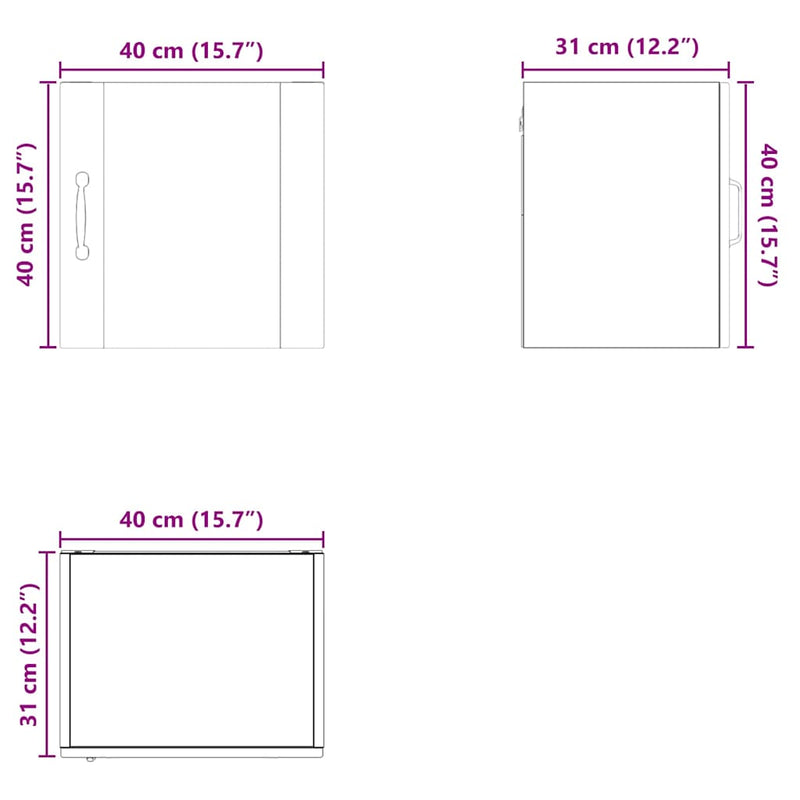 vidaXL Kitchen Cabinet with Door White 40 x 31 x 40 cm Engineered Wood