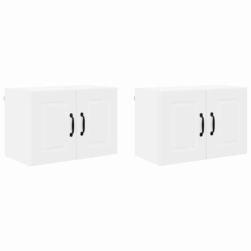 vidaXL Kitchen Cabinet 2 pcs White 60 x 31 x 40 cm Engineered Wood