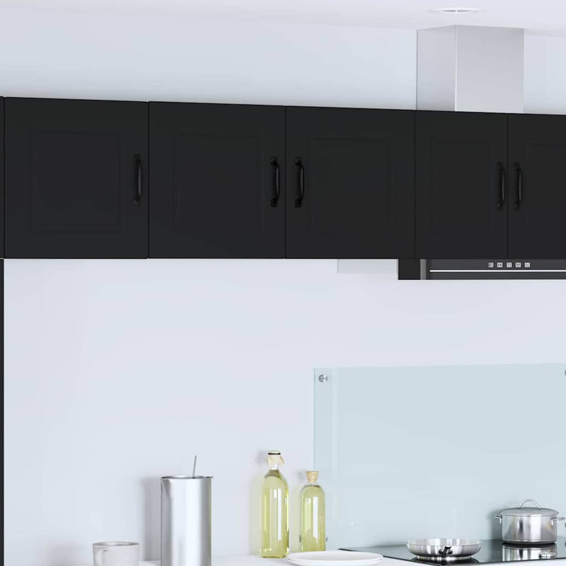 vidaXL Kitchen Cabinet with Door Black 80 x 31 x 40 cm Engineered Wood