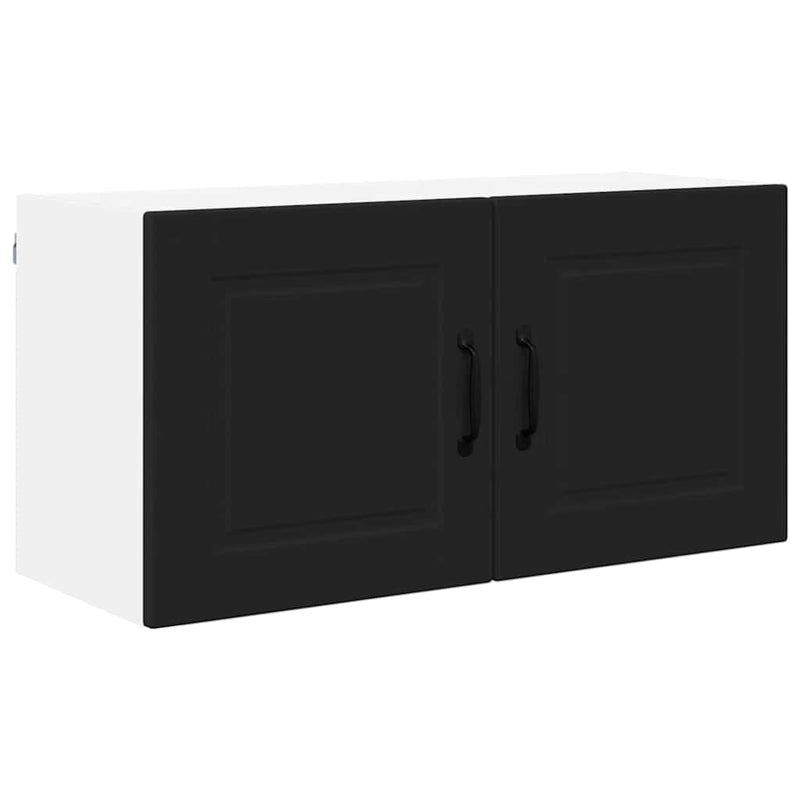vidaXL Kitchen Cabinet with Door Black 80 x 31 x 40 cm Engineered Wood