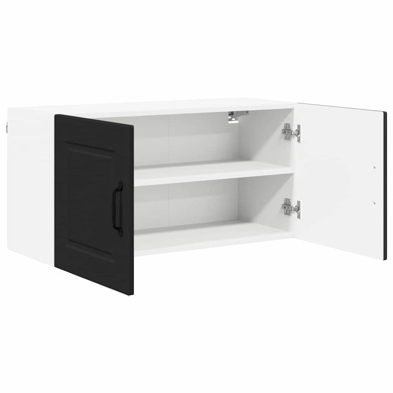vidaXL Kitchen Cabinet with Door Black 80 x 31 x 40 cm Engineered Wood