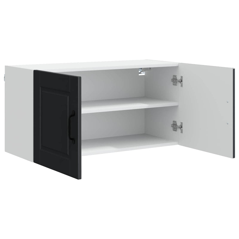 vidaXL Kitchen Cabinet with Door Black 80 x 31 x 40 cm Engineered Wood