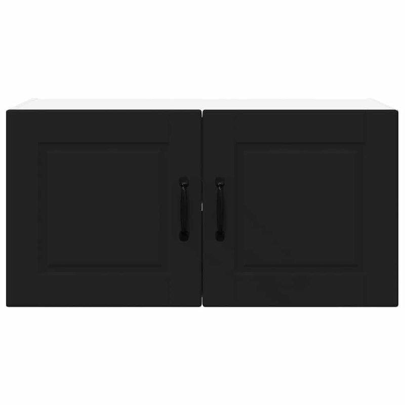 vidaXL Kitchen Cabinet with Door Black 80 x 31 x 40 cm Engineered Wood