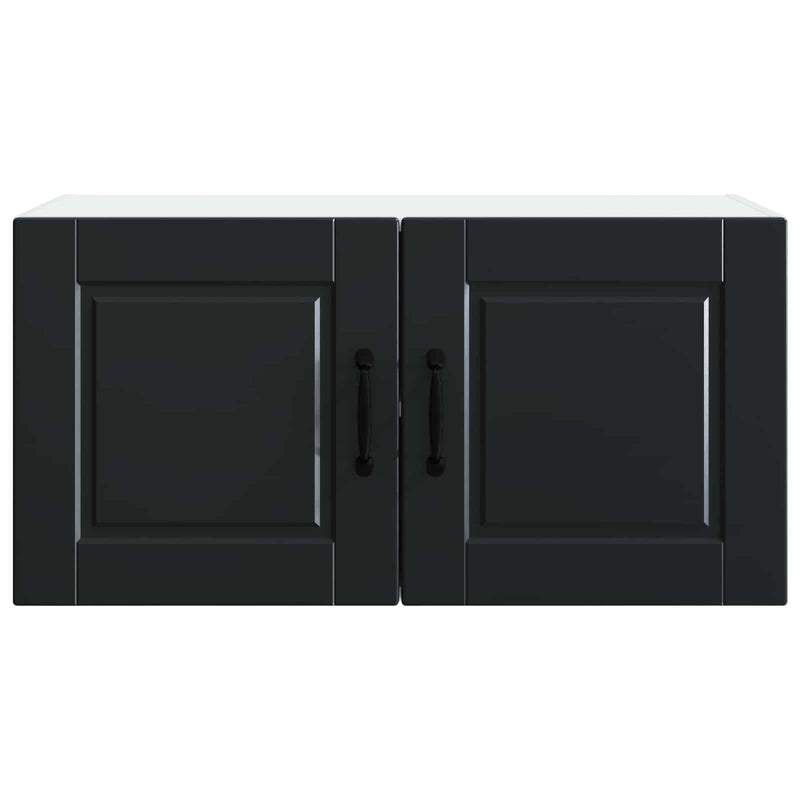 vidaXL Kitchen Cabinet with Door Black 80 x 31 x 40 cm Engineered Wood