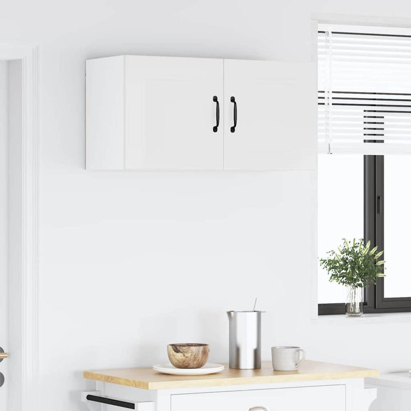 vidaXL Kitchen Cabinet with Shelf High Gloss White 80 x 31 x 40 cm