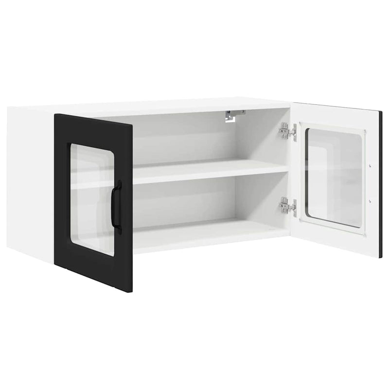 vidaXL Kitchen Cabinet with Door Black 80 x 31 x 40 cm Engineered Wood