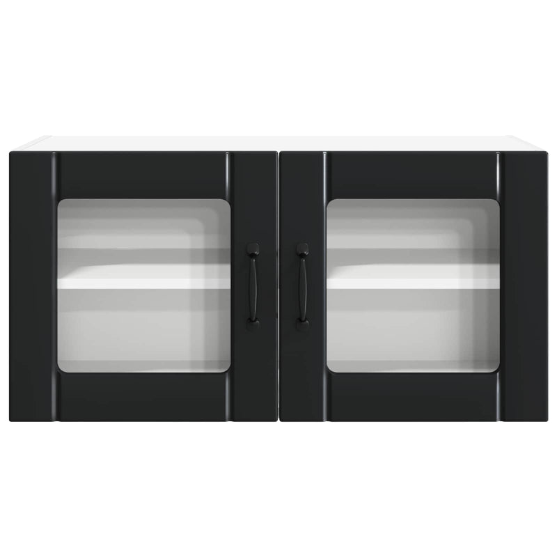 vidaXL Kitchen Cabinet with Door Black 80 x 31 x 40 cm Engineered Wood