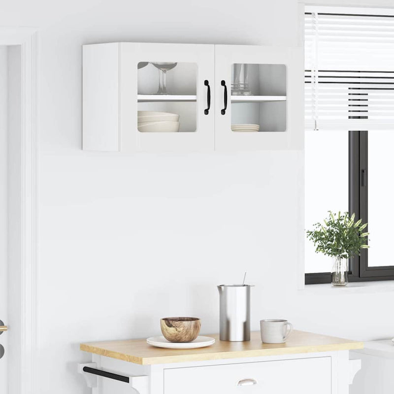vidaXL Kitchen Cabinet with Shelf High Gloss White 80 x 31 x 40 cm