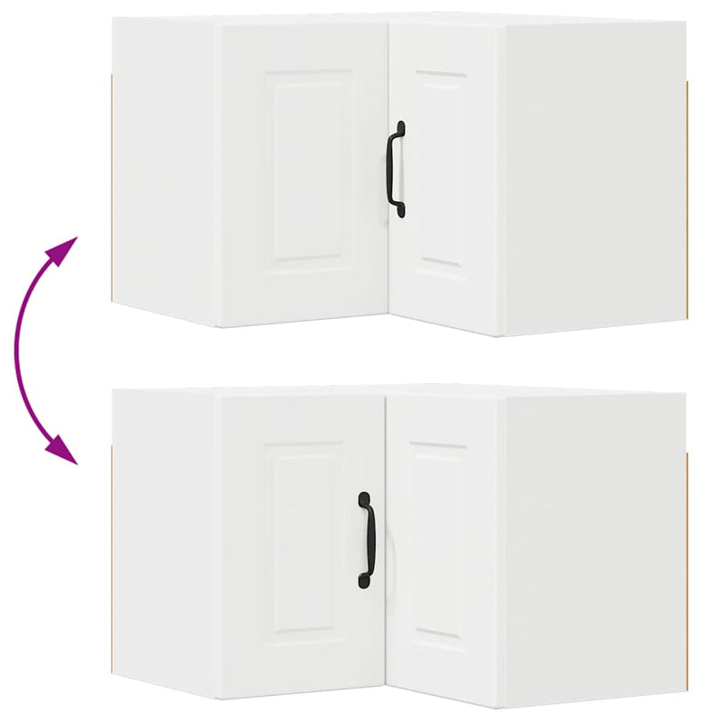vidaXL Kitchen Cabinet with Door White 57 x 57 x 40 cm Engineered Wood