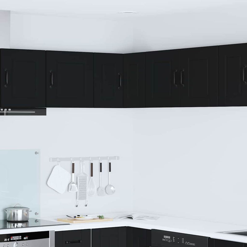 vidaXL Kitchen Cabinet with Door Black 57 x 57 x 40 cm Engineered Wood