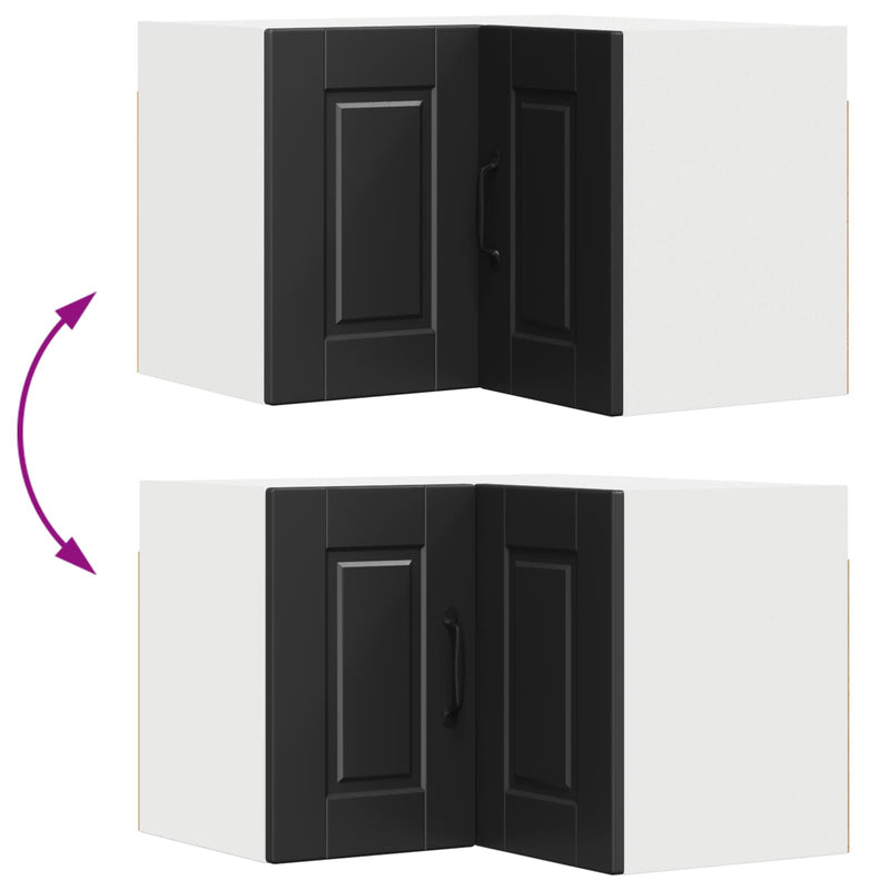 vidaXL Kitchen Cabinet with Door Black 57 x 57 x 40 cm Engineered Wood