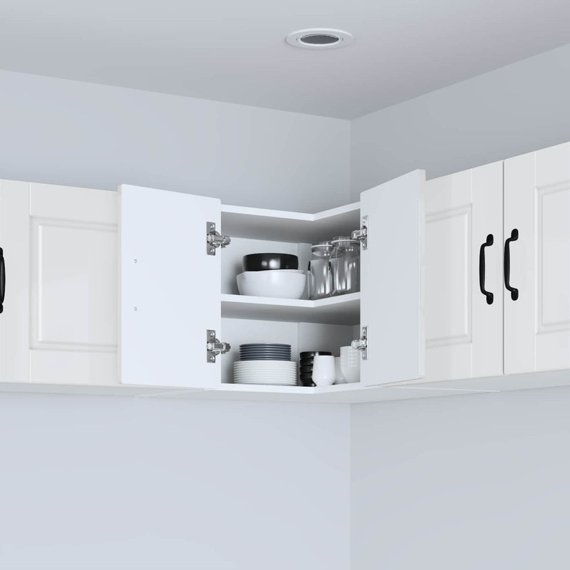 vidaXL Kitchen Cabinet with Shelf High Gloss White 57 x 57 x 40 cm
