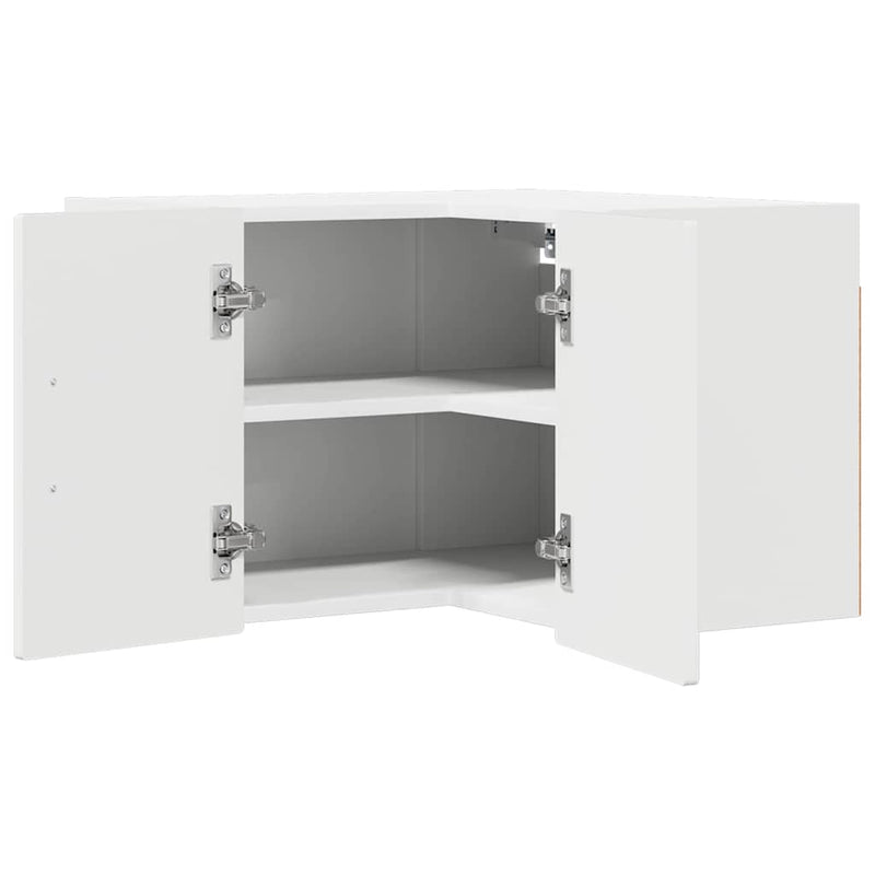vidaXL Kitchen Cabinet with Shelf High Gloss White 57 x 57 x 40 cm