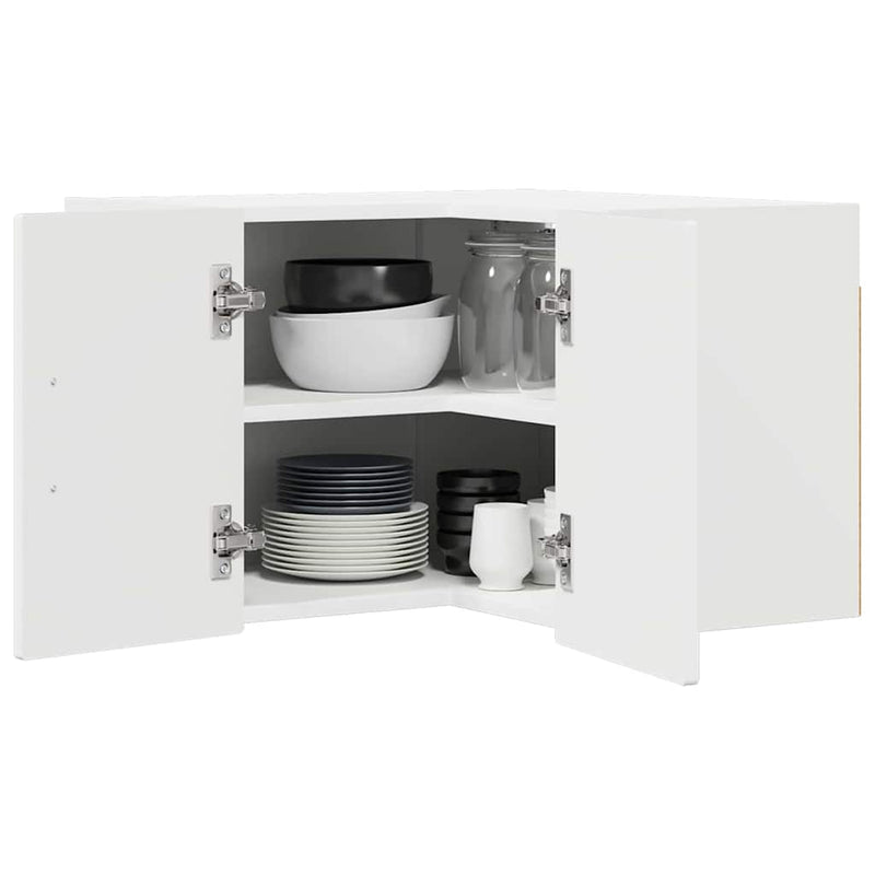 vidaXL Kitchen Cabinet with Shelf High Gloss White 57 x 57 x 40 cm
