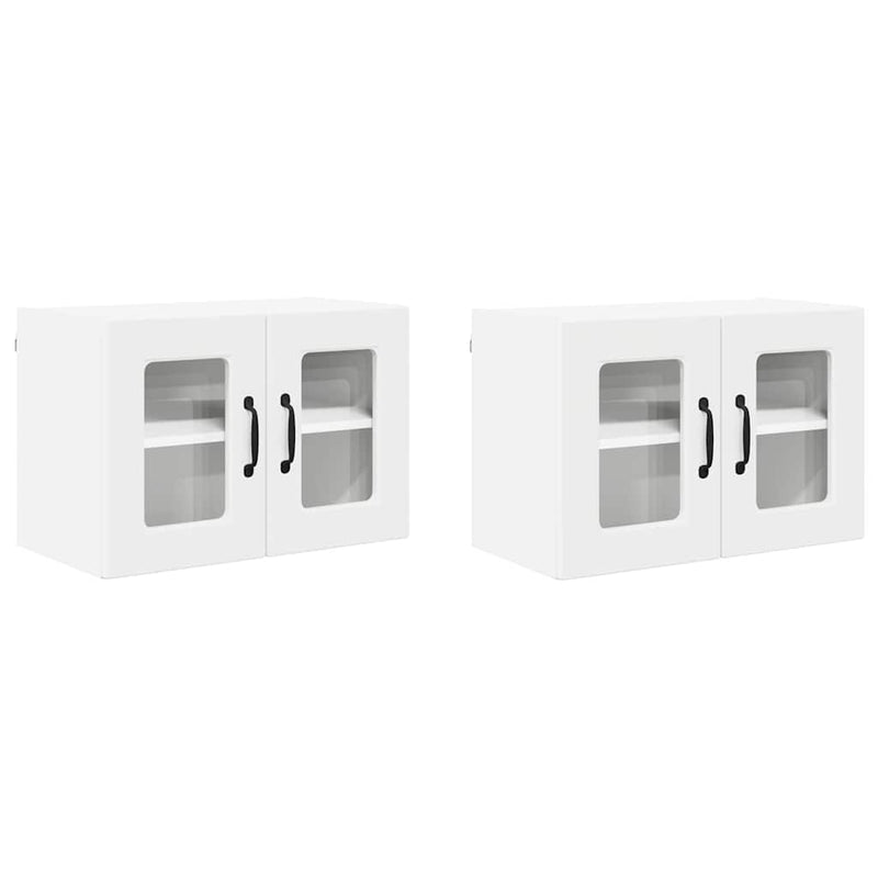 vidaXL Kitchen Cabinet 2 pcs White 60 x 31 x 40 cm Engineered Wood