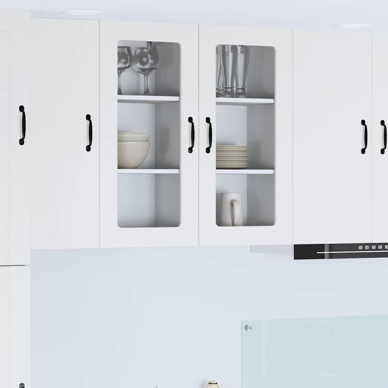 vidaXL Kitchen Cabinet 2 pcs White 40 x 31 x 80 cm Engineered Wood