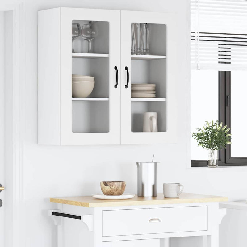 vidaXL Kitchen Cabinet 2 pcs White 40 x 31 x 80 cm Engineered Wood