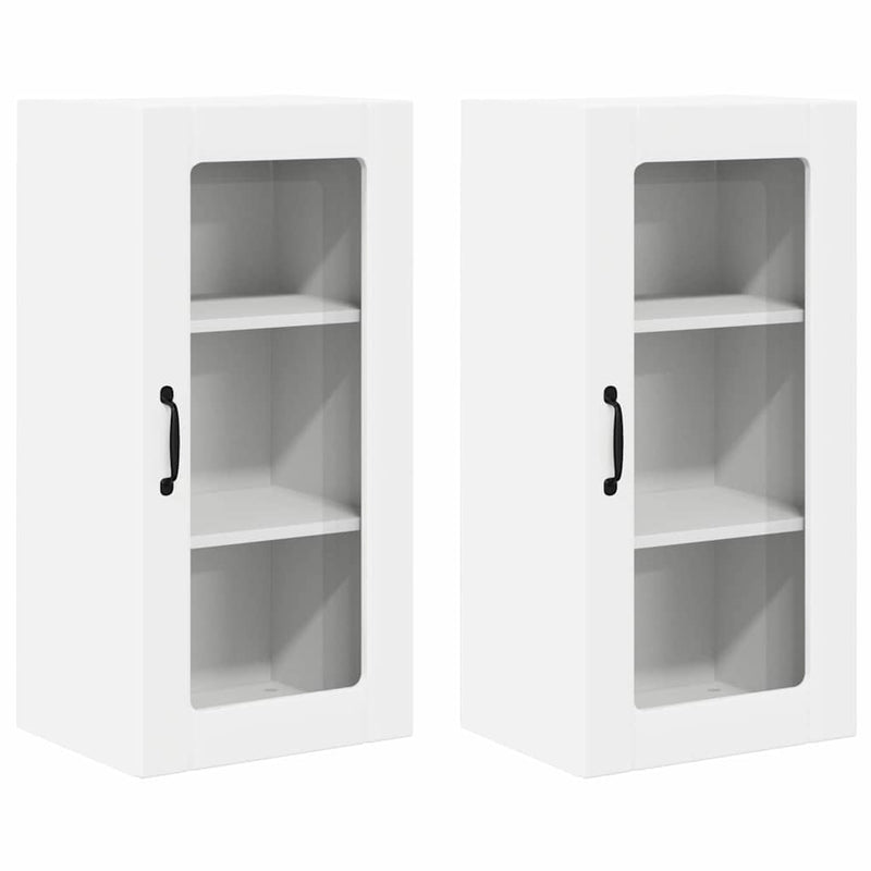 vidaXL Kitchen Cabinet 2 pcs White 40 x 31 x 80 cm Engineered Wood