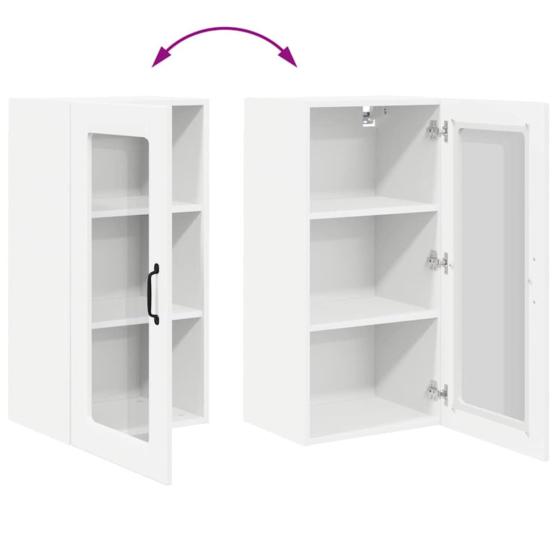 vidaXL Kitchen Cabinet 2 pcs White 40 x 31 x 80 cm Engineered Wood