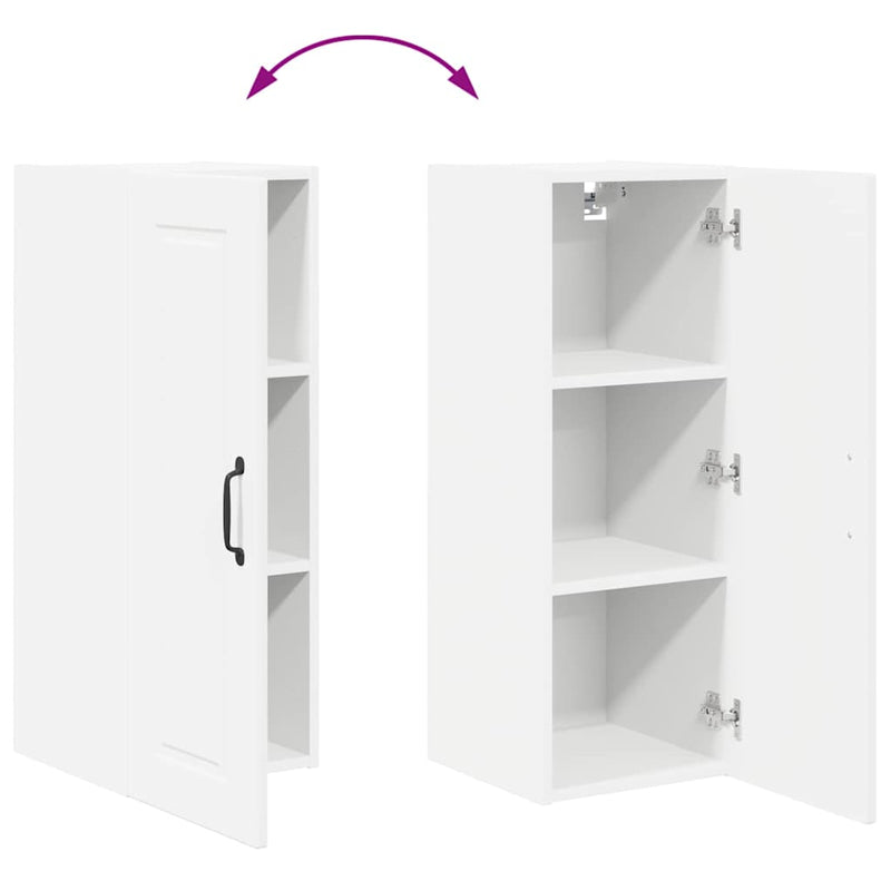 vidaXL Kitchen Cabinet with Door White 30 x 31 x 80 cm Engineered Wood
