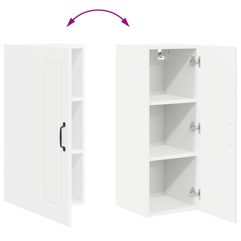 vidaXL Kitchen Cabinet with Door White 30 x 31 x 80 cm Engineered Wood