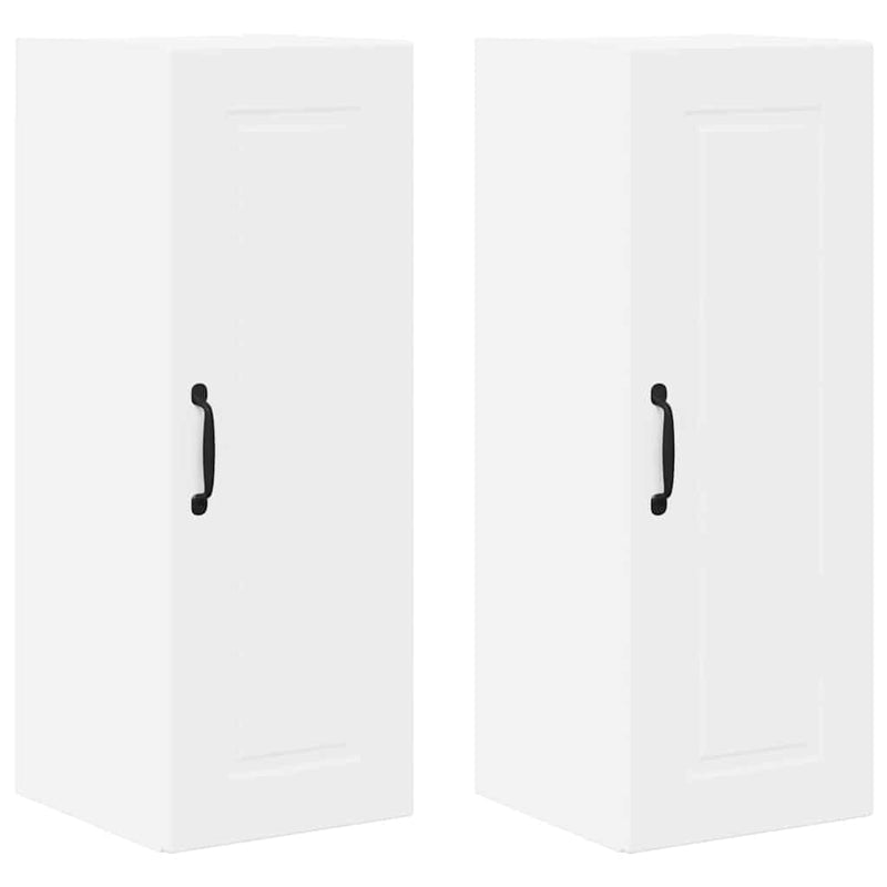 vidaXL Kitchen Cabinet 2 pcs White 30 x 31 x 80 cm Engineered Wood