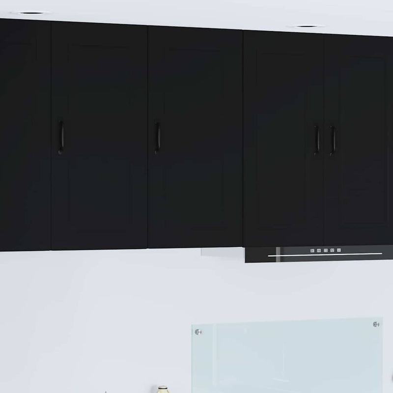 vidaXL Kitchen Cabinet with Door Black 40 x 31 x 80 cm Engineered Wood