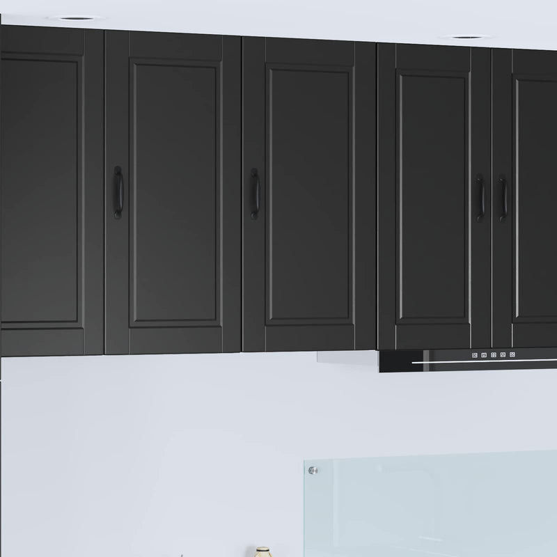 vidaXL Kitchen Cabinet with Door Black 40 x 31 x 80 cm Engineered Wood
