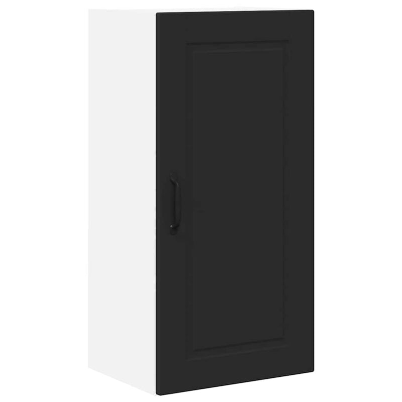 vidaXL Kitchen Cabinet with Door Black 40 x 31 x 80 cm Engineered Wood