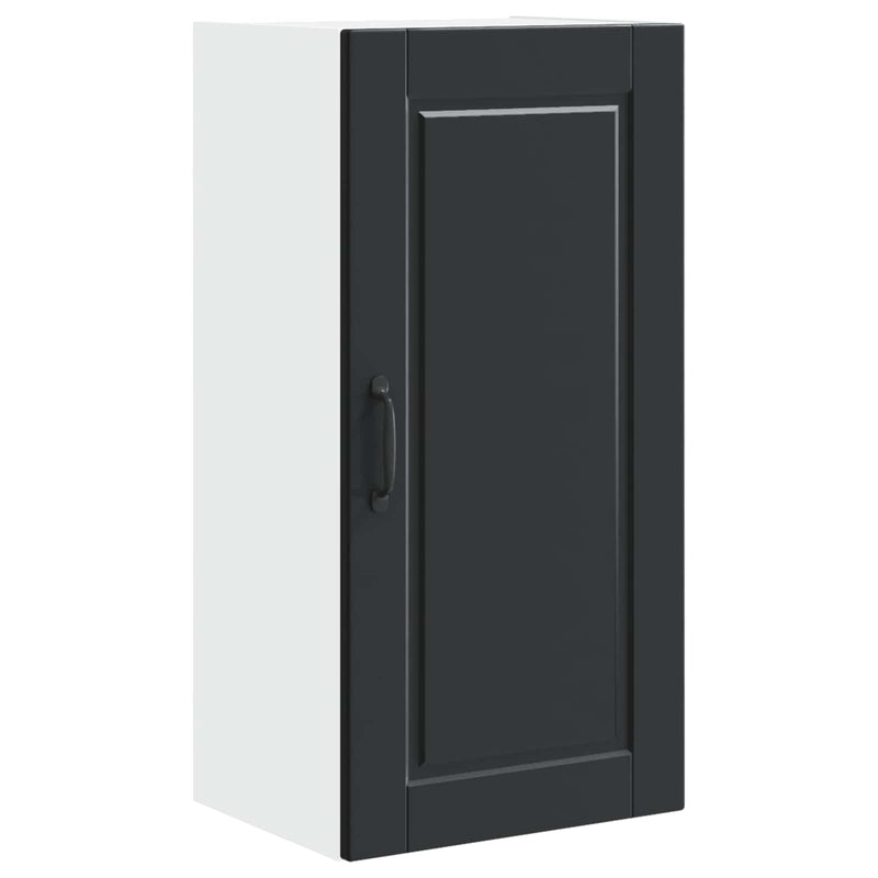 vidaXL Kitchen Cabinet with Door Black 40 x 31 x 80 cm Engineered Wood