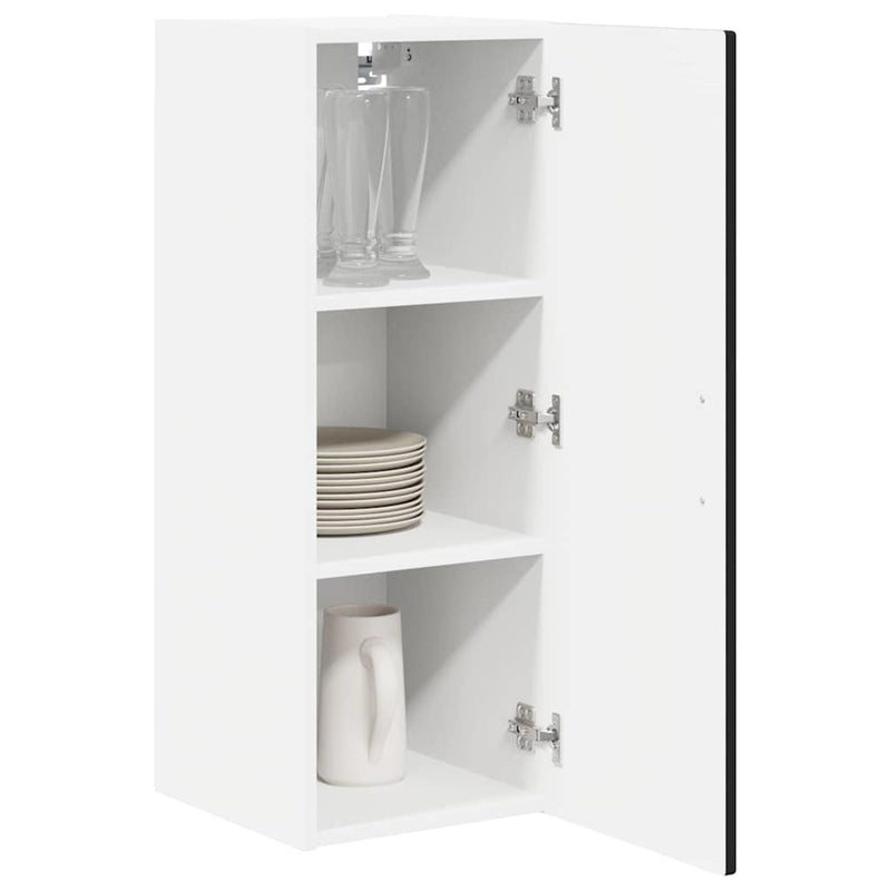 vidaXL Kitchen Cabinet with Door Black 40 x 31 x 80 cm Engineered Wood