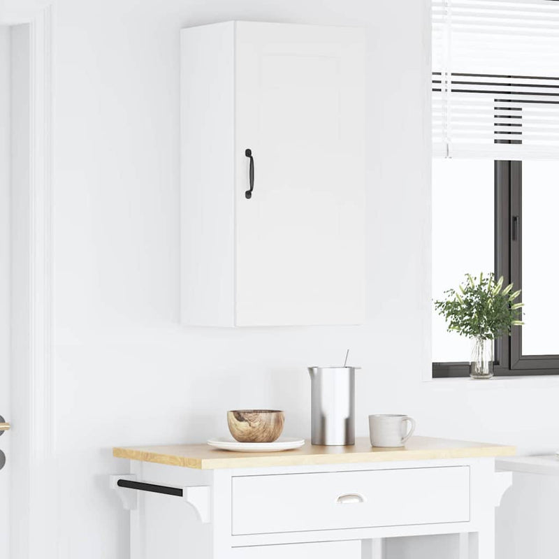 vidaXL Kitchen Cabinet with Shelf High Gloss White 40 x 31 x 80 cm