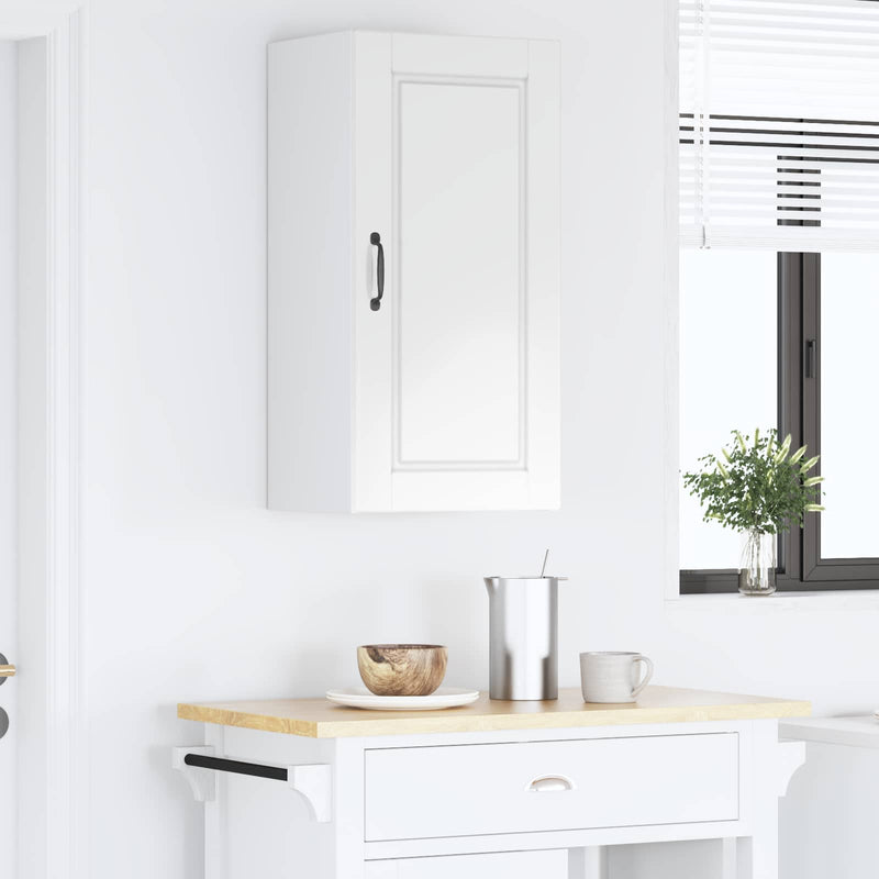 vidaXL Kitchen Cabinet with Shelf High Gloss White 40 x 31 x 80 cm