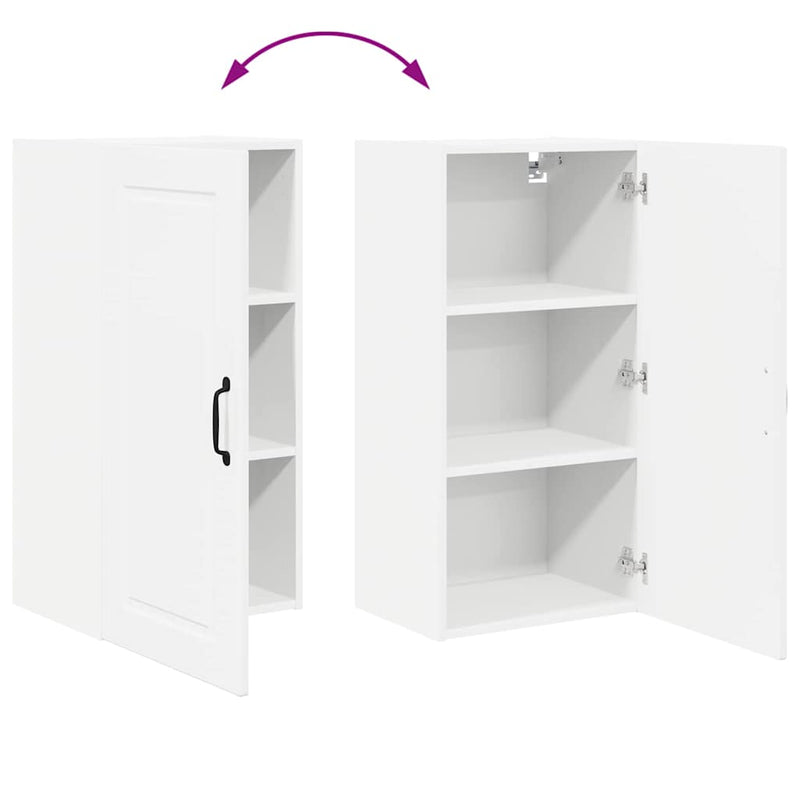 vidaXL Kitchen Cabinet with Shelf High Gloss White 40 x 31 x 80 cm