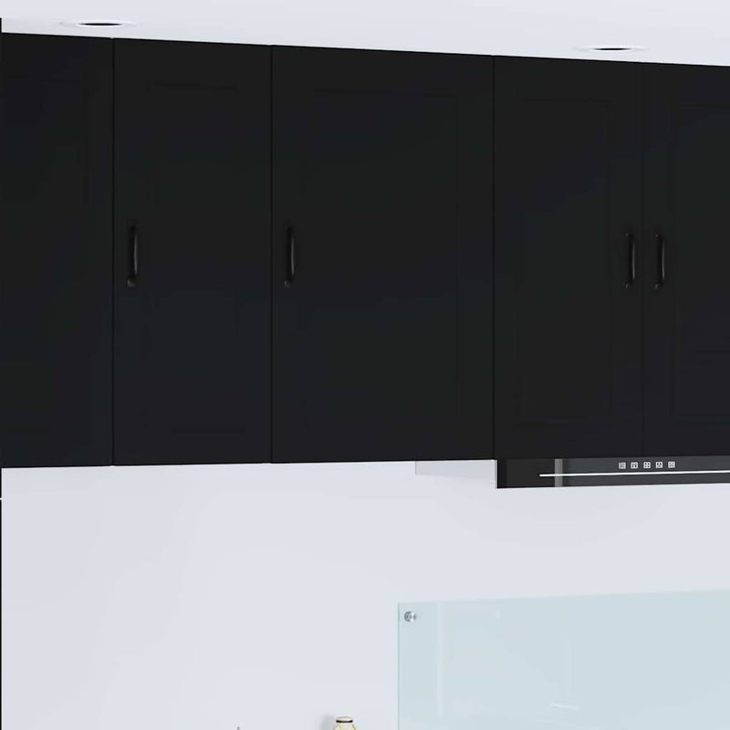 vidaXL Kitchen Cabinet with Door Black 50 x 31 x 80 cm Engineered Wood