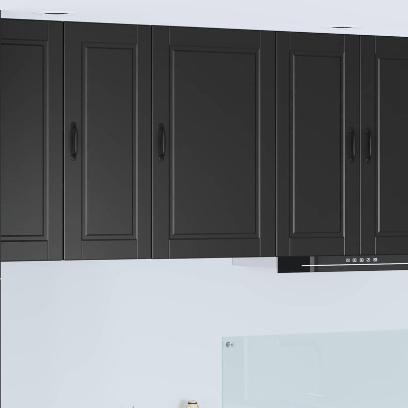 vidaXL Kitchen Cabinet with Door Black 50 x 31 x 80 cm Engineered Wood