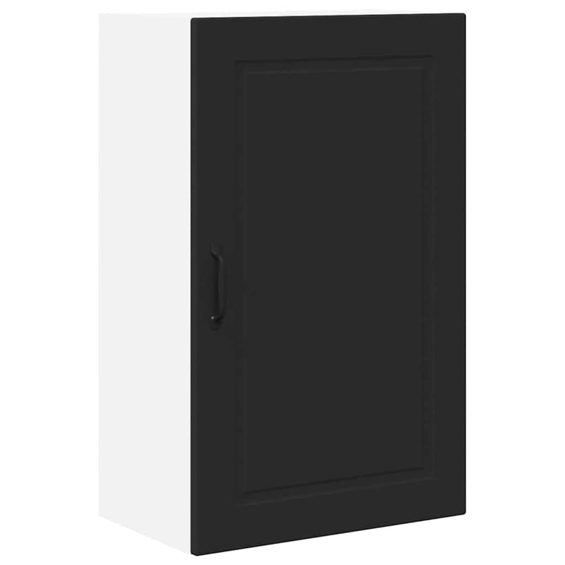 vidaXL Kitchen Cabinet with Door Black 50 x 31 x 80 cm Engineered Wood