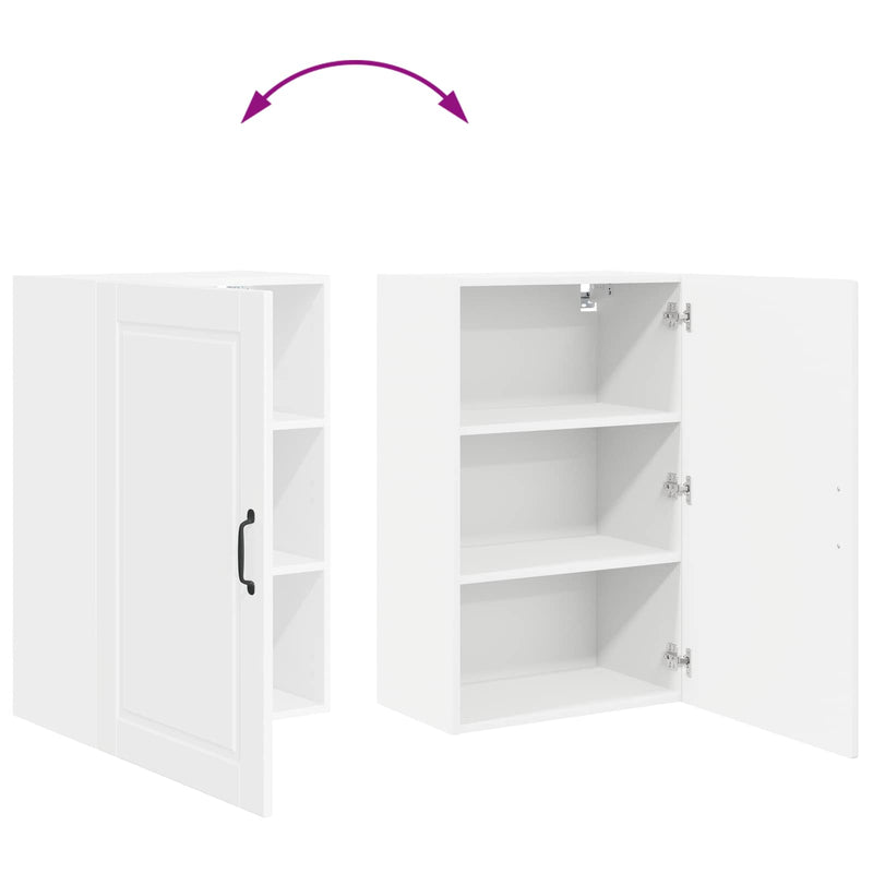 vidaXL Kitchen Cabinet with Shelf High Gloss White 50 x 31 x 80 cm